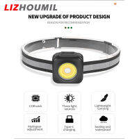 ซุ้มไฟหน้า Led LIZHOUMIL ไฟฉายไฟฉายแสงสว่างจ้ากลางแจ้งชาร์จได้4ระดับปรับได้200-250ลูเมน Type-C