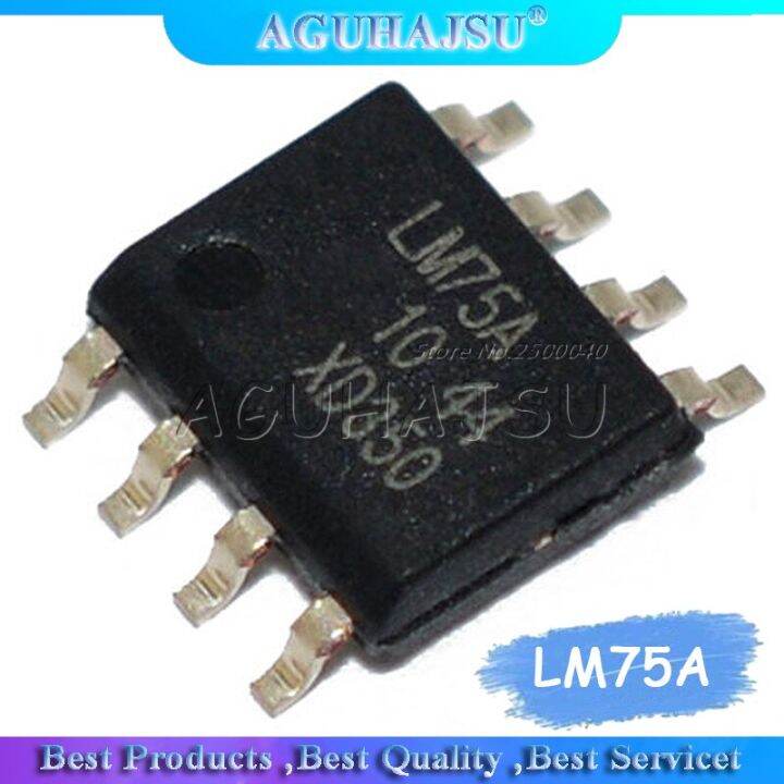 10pcs lot lm75 lm75a lm75ad sop 8 digital temperature sensor ic watty