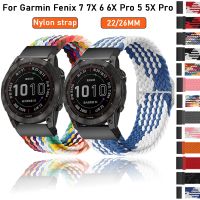 22 pasek 26MM dla Garmin Fenix 7 7X 6 6X Pro 5 5X Plus 945 935 3 3hr zegarek Smartwatch opaska nylonowa Fenix 6xpro 5xplus Bracele