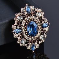 KIOOZOL Luxury Rhinestone Flower Brooch Micro Inlaid CZ Brooch For Women Vintage Jewelry Accessories Gifts 2021 Trend 144 KB2