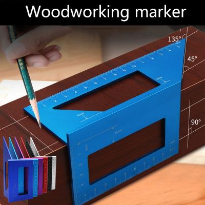 High Quality Wood Tool Japanese Aluminum Alloy Woodworking Multifunctional Square 45 Degrees 90 Degrees Gauge Ruler Levels