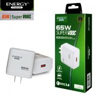 หัวชาร์จแท้ อแดปเตอร์ Fast Charge 65W-1port USB ยี่ห้อ Energy ของแท้ศูนย์ Support Supervooc 65W สินค้าของแท้