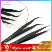 BRO2Pcs Straight Curved Tweezers for Nail Art Eyelash Extension Nipper Picking Tool