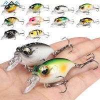 เหยื่อล่อปลาเหยื่อปลอม Crankbait ลอย38มม./8กรัมพร้อมเหยื่อปลอมตะขอแหลมยาวสำหรับปลาคาร์พ