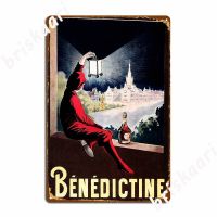 Benedicine โปสเตอร์ป้ายโลหะโรงภาพยนตร์ห้องครัวโปสเตอร์ครัวตกแต่งโปสเตอร์ป้ายดีบุก 20 * 30 ซม