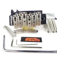 Wilkinson WOV10 Licensed  Edge Type 2 Post Point Double Swing Electric Guitar Tremolo Bridge For Strat Guitar Chrome Silver