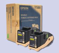 Epson S050606 Yellow ตลับหมึกโทนเนอร์ สีเหลือง ของแท้ (0606) แพ็คคู่