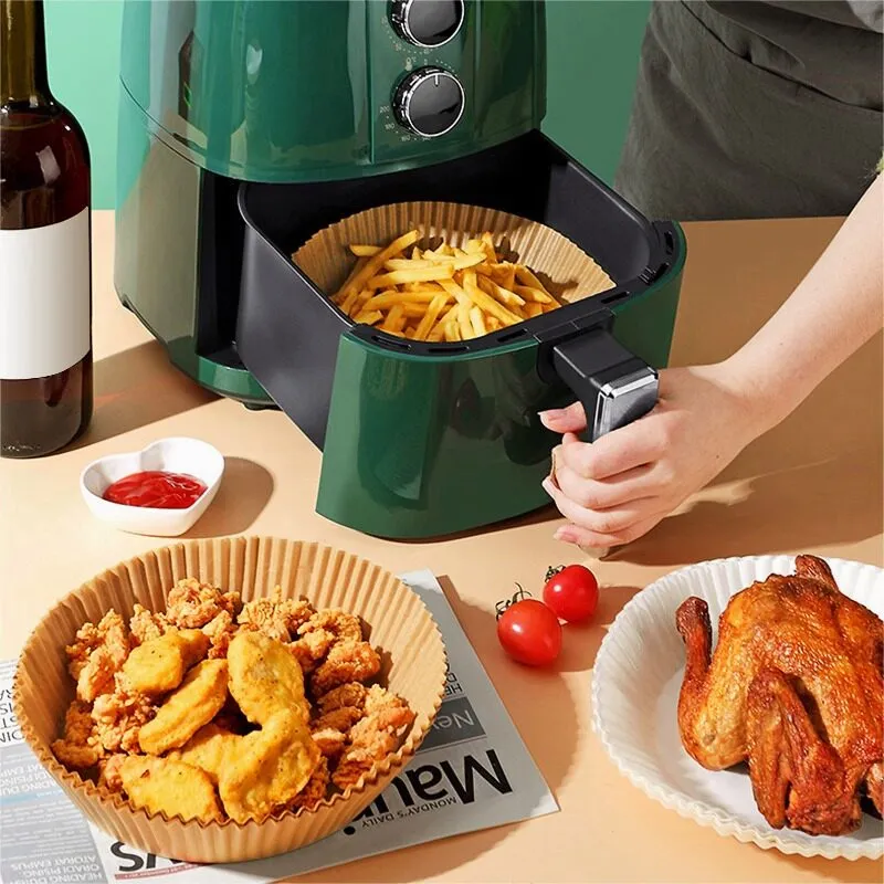 100 pcs, Disposable Air Fryer Liner, Cooking Nonstick Steamer Mat