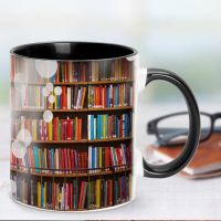 Library of books design mugs with ceramic coffee cup study milk cup Friends Birthday Gift