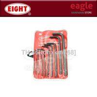 ™ Eight 008-2 10 Pcs 1/16 - 3/8 Black Long Length Hex Key Wrench With Vinyl Pouch Set