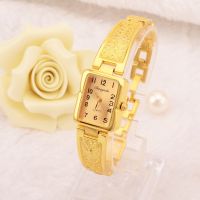 【YF】⊕﹍卍  Gold/Silver Luxury Watches Fashion Rectangle Carved Pattern WristWatches