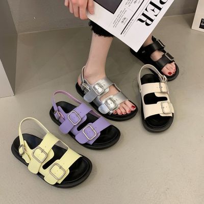 Black Platform Sandals for Women 2023 New Summer High-Grade Outer Wear Black Fashion Casual Beach Roman Shoes for Women