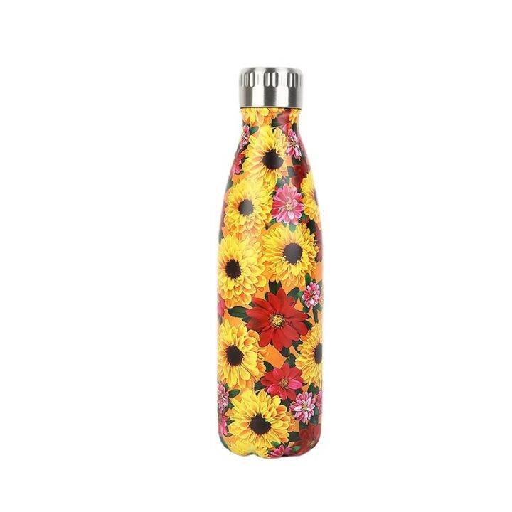 new-304-stainless-steel-insulation-cup-outdoor-sports-flower-system-big-belly-european-and-mouth-double-layer-cola-bottle-water