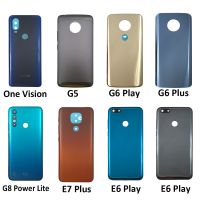 เคสฝาหลังแบตเตอรี่สำรองมีกาวสำหรับ Motorola Moto One Vision G5 G10 G6 E6เล่น G7 E7 Plus G8 Power Lite