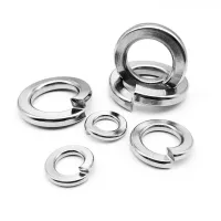 【LZ】 10/100pc 2  4  6  8  10  12  1/4 5/16 3/8 7/16 1/2 304 A2 Aço Inoxidável US UK Standard Spring Washer Split Lock Junta Elástica