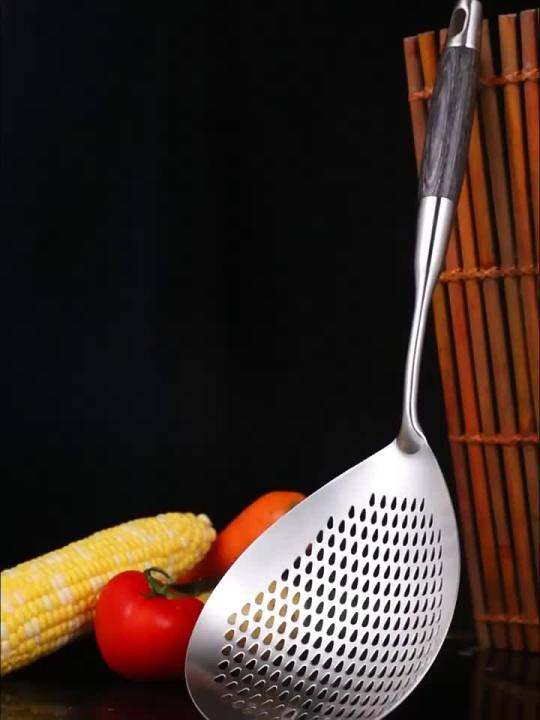 dhfj304 Corong Lada Keluli Tahan Karat Besar Pemegang Panjang Dapur Isi