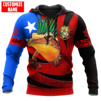 New 2023 New Puerto Rico King Coqui 3d Printed Hoodie Unisex Casual Zipper Hoodie Mt-69 popular