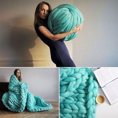 【CW】✵◊✿  RTJ Super Bulky Arm Knitting Wool Roving Knitted Blanket Chunky Yarn Thick Knitting/Crochet/Carpet/Hats