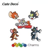 【Cute Deco】Lovely Heads (7 Type) Jerry / The Cat And The Mouse /Charm Button Deco/ Cute Jibbitz Croc Shoes / Charm Resin Material For Shoe Accessories