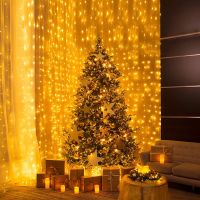 Garland Light Christmas String Decoration 2023 Holiday Wedding Party Bedroom Window Fairy Home Garden Room Wall Wire Led Curtain