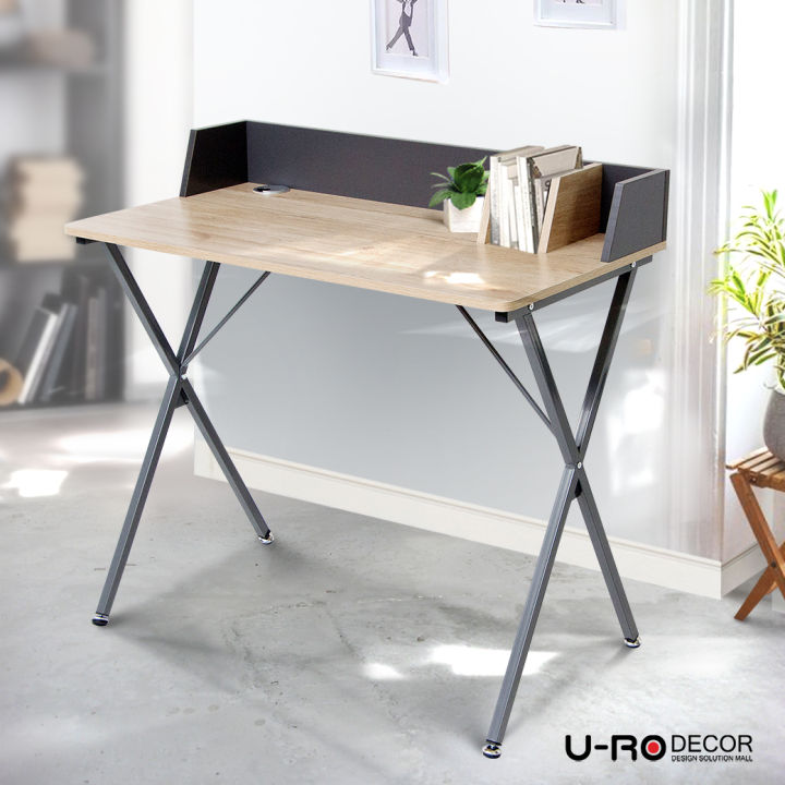 u-ro-decor-รุ่น-extreme-เอ็คซทรีม-สีโอ๊ค-ขาสีเทา-โต๊ะทำงานอเนกประสงค์-โต๊ะคอมพิวเตอร์-ยูโรเดคคอร์-working-desk-computer-desk