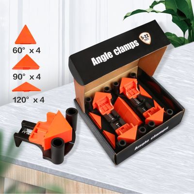 12PCS Set Carpenter Right Angle Clamp 60 90 120 Degree Right Angle Clamp Fixing Clips Woodworking Angle Clamps Tool Dropshipping