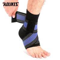 AOLIKES 1PCS Professional กีฬาข้อเท้า Strain Wraps ผ้าพันแผลข้อเท้ายืดหยุ่นสนับสนุนรั้งสำหรับฟิตเนสวิ่ง