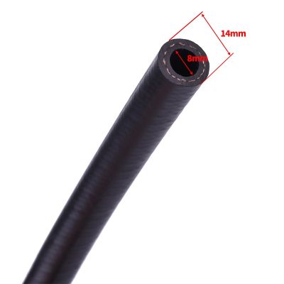 8x14mm 8mm I/D 14mm O/D Fuel Gas Oil Line Pipe Hose For Automobile Boat Marine Snowmobile Karting Motorboat Tractors Caravans