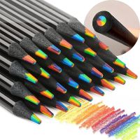 ดินสอสีสำหรับดินสอสีรุ้งเด็กวาดภาพสีเทียนแบบเข้มข้น6ชิ้น/ล็อตสำหรับโรงเรียนดินสอสีสุดน่ารักชุดดินสอระบายสี