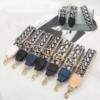 【CW】 Ladies Adjustable Shoulder Contrast Color Webbing Handle Crossbody