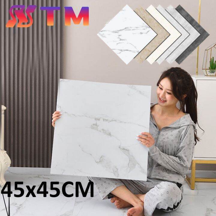 Tiles Floor Sticker Selfadhesive Laminate 45x45cm Marble design on