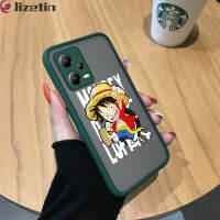 Jizetin Xiaomi Redmi โน้ต12 5G Xiaomi Poco X5 5G การ์ตูนน่ารักน่ารัก (บน Piec) เคสป้องกันกล้องปกหลังแบบเต็มแข็งเคสใส่โทรศัพท์กันกระแทกมีน้ำค้างแข็งโปร่งใสลูฟี่