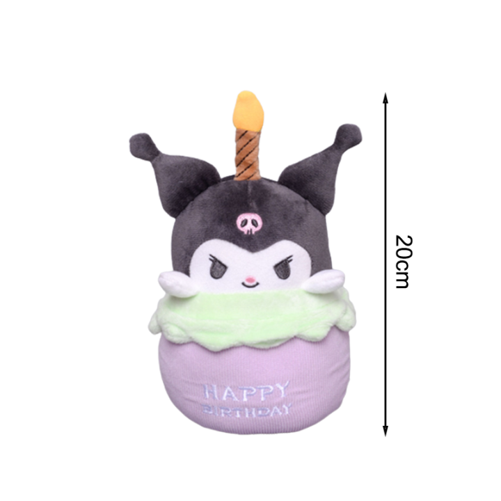 Sanrio Cartoon Birthday Cake Shape Kuromi Melody with Musical Candle ...