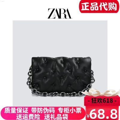 ZA 2023กระเป๋ากระเป๋าแบบหนีบแขนผู้หญิงความจุมาก,ใหม่กระเป๋าถือแฟชั่นเข้ากับทุกชุดได้กระเป๋าโซ่กระเป๋าหนังนิ่มสวยงาม