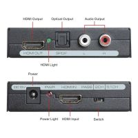 ตัวแปลงแยกเสียงและภาพ New HDMI to HDMI +Audio &amp; Optical SPDIF + RCA L/R 1080P 5.1CH Audio Extractor Converter