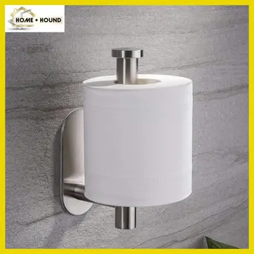 Large Toilet Paper Holder Wall-Mounted Paper Roll Holder With Storage Tray  Toilet Organizer Phone Stand