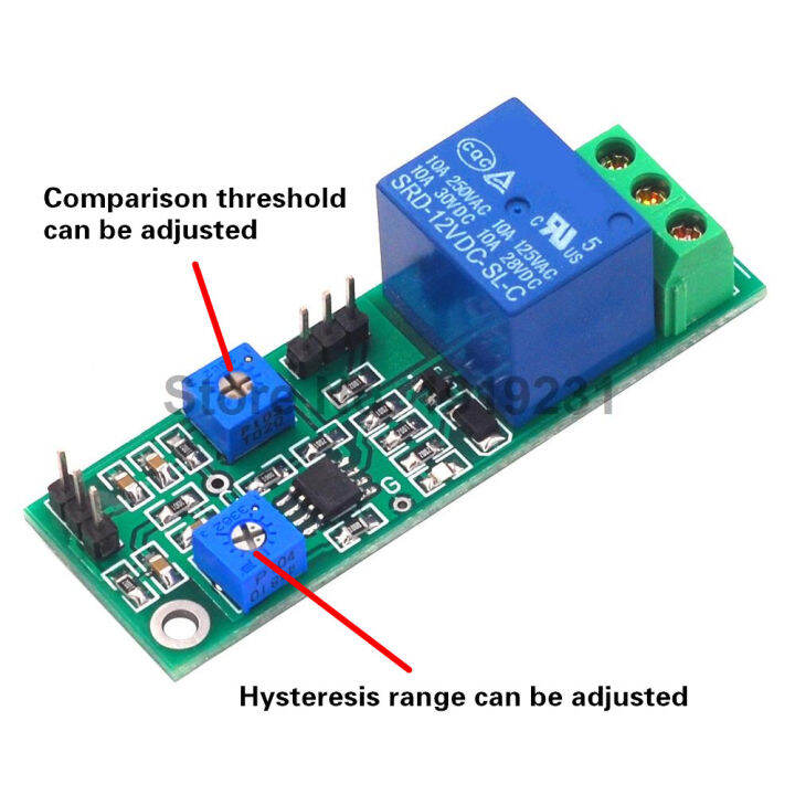 5v 12v Hysteresis Voltage Comparator Module Threshold Adjustable High Level And Switch Dual