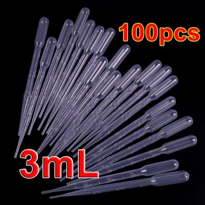 【YF】♞☼❂  100PCS 3ML Disposable Plastic Pipette Dropper Transfer Graduated Microscale Pipettes Office Lab Experiment Supplies