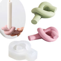 Rope Knot Candlestick Silicone Molds DIY Handmade Candle Holder Plaster Cement Resin Casting Mould Craft Making To Homeol Decor.