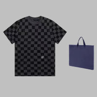 คุณภาพสูง23ss NewLOUI Original Trendy Checkerboard 100% เสื้อยืดผ้าฝ้ายดีสำหรับผู้หญิงและผู้ชายแฟชั่นไฮเอนด์สุดพิเศษเสื้อฤดูร้อนบุคลิกสุดเท่และทรงหลวมเข้ากับเสื้อผ้าชั้นนำ