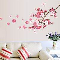 120x50cm Cherry Blossom flower Wall Stickers Waterproof living room bedroom Wall decals 739 Decors Murals poster Wall Stickers Decals