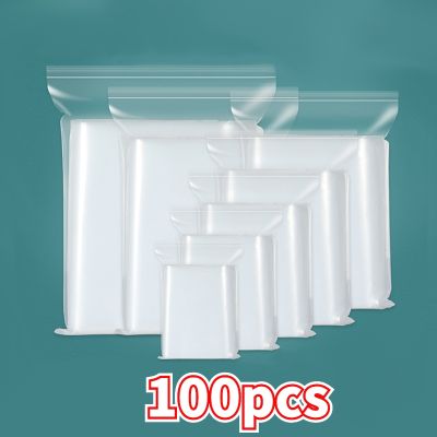 【CW】❒﹍❣  100pcs/pack Reclosable Resealable Zip Plastic Poly Food Storage
