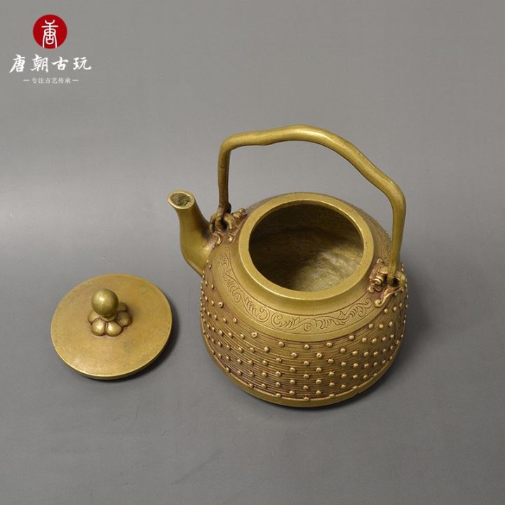 100-high-quality-folk-หม้อทองเหลืองโบราณทำด้วยมือ-หม้อทองแดงเก่าหม้อยกกังฟูกาน้ำชาทองแดงบริสุทธิ์เครื่องแต่งหน้าเก่า-gt-ทิเบตเนปาล