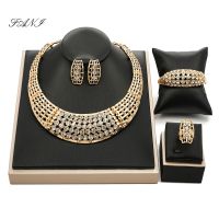 【lz】♞﹊▽  18k Gold Plated Designer Custom Jewelry Set para Mulheres Qualidade Marroquino Árabe Luxo Casamento Conjuntos de Jóias Nupcial Dubai Moda