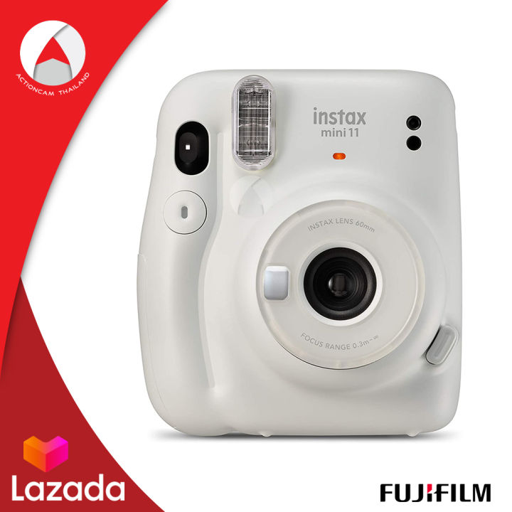 fujifilm-instax-camera-mini-11-กล้องอินสแตนท์-กล้องโพลารอยด์-instant-camera-สีขาว-ice-white-ประกันศูนย์-1-ปี-พิมพ์รูปจากกล้องได้-ด้วยแผ่นฟิล์ม-instax