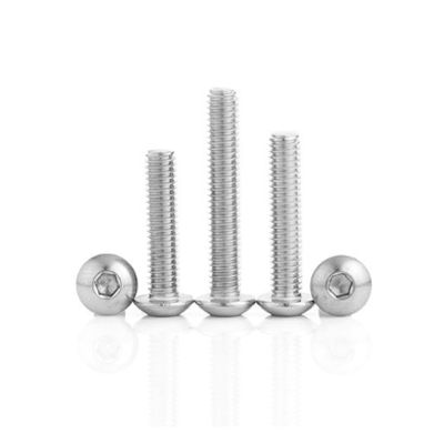20pcs/lot M3 M4 M5 6/8/10/16/20/25/30/35/40mm ISO7380 304 Stainless Steel Hexagon Socket Button Head Screw Nails Screws Fasteners