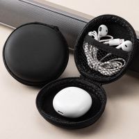 Ivinxy Circular Storage Hold Case Storage Carrying Hard Earphone Bag Case Headphone Box data line Bag Earbuds Memory Card Case