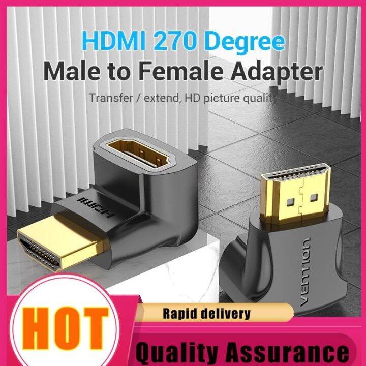 Vention HDMI Male to Female Right Angle Adapter 4K 60HZ Connector