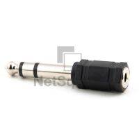 หัวแปลง 3.5mm เป็น 6.5mm Audio Jack แปลงแจ็ค หัวต่อ สเตอริโอ พลาสติก ดำ Plastic Converter Adapter 3.5 to 6.5