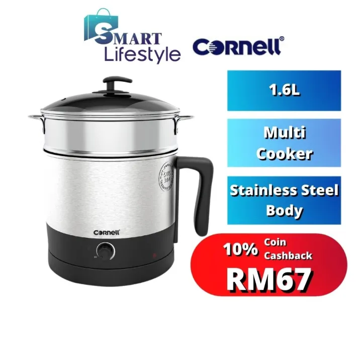 Multi functional pot Cornell Multicooker (1.6 Litre) CMCE160SS Lazada